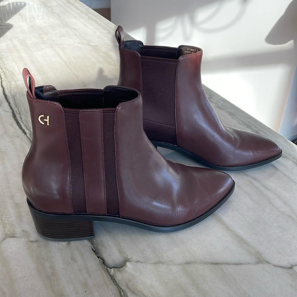 Burgundy Red Cole Haan Chelsea Boots, size 7.5